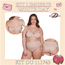 White Day Kit Lingerie Duloren 111743+119741 Beige Fonce