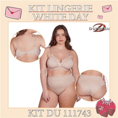 White Day Kit Lingerie Duloren 111743+119741 Beige Fonce