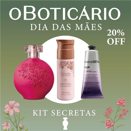 O Boticario Dia das Maes 2026 KIT SECRETAS