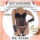 Dia dos Namorados Kit Lingerie DeMillus 43106+51106 Preto