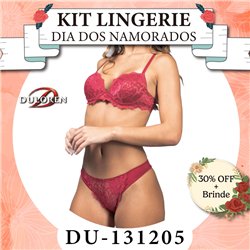 Dia dos Namorados Kit Lingerie Duloren 131205+138205 Cereja