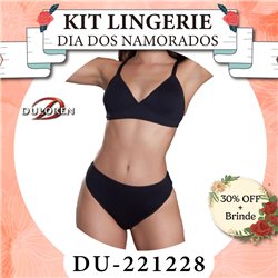 Dia dos Namorados Kit Lingerie Duloren 221228+227228 Preto