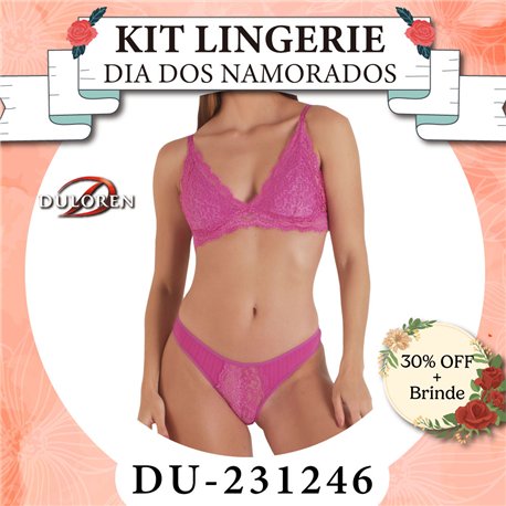 Dia dos Namorados Kit Lingerie Duloren 231246+238248 Orquidea 