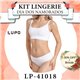 Dia dos Namorados Kit Lingerie Lupo 41018+40018 Branco