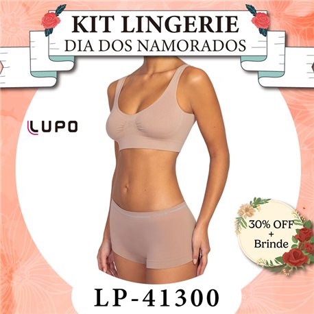 Dia dos Namorados Kit Lingerie Lupo 41300+41800 Nude