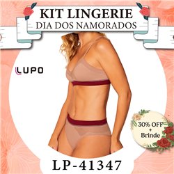Dia dos Namorados Kit Lingerie Lupo 41347+40347 Nude