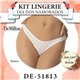 Dia dos Namorados Kit Lingerie DeMillus 51813 Kit 2 Fio Dental