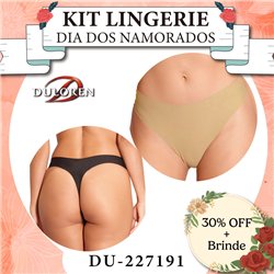Dia dos Namorados Kit Lingerie Duloren 227191 Kit 2 Fio Dental