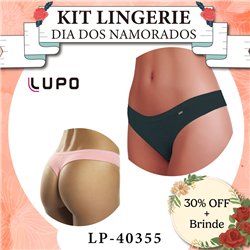Dia dos Namorados Kit Lingerie Lupo 40355 Kit 2 Fio Dental 