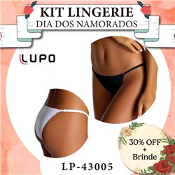 Dia dos Namorados Kit Lingerie Lupo 43005 Kit 2 Calcinhas 