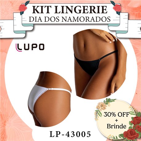 Dia dos Namorados Kit Lingerie Lupo 43005 Kit 2 Calcinhas 
