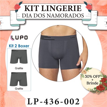 Dia dos Namorados Lupo 436-002 Kit 2 Boxer 