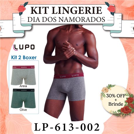 Dia dos Namorados Lupo 613-002 Kit 2 Boxer 