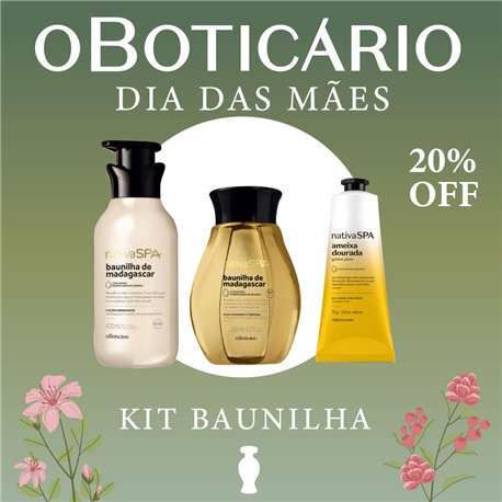 O Boticario Dia das Maes 2026 KIT BAUNILHA