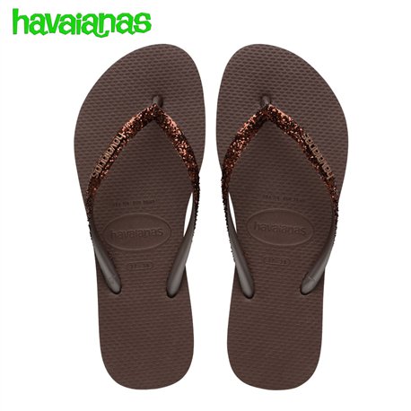 Havaianas Slim Glitter Dark Brown