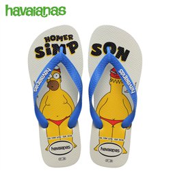 Havaianas Simpsons White Blue