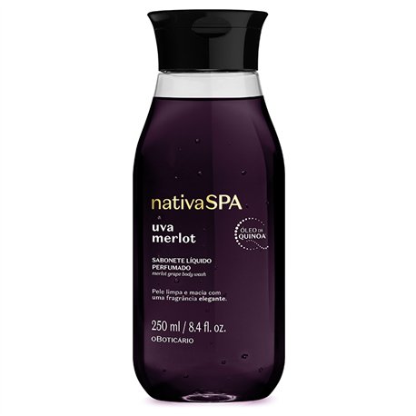 O Boticario Nativa Spa Sabonete Liquido Uva Merlot 250ml