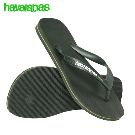 Havaianas Brasil Logo Green Olive 