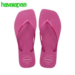 Havaianas Slim Square Logo Rose Gum 