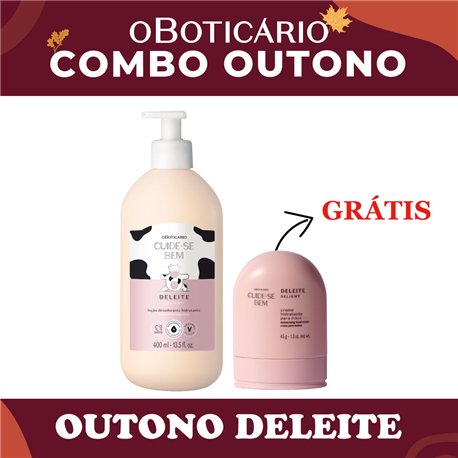 O Boticario Cuide-se Bem Locao Hidratante Deleite 400ml + Brinde