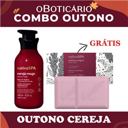 O Boticario Nativa Spa Cereja Rouge Locao Hidratante 400ml + Brinde