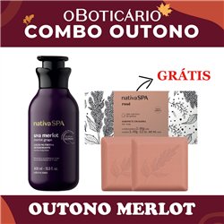 O Boticario Nativa Spa Locao Hidratante Uva Merlot 400ml + Brinde