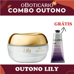 O Boticario Lily Creme Acetinado Hidratante Corporal 250g + Brinde