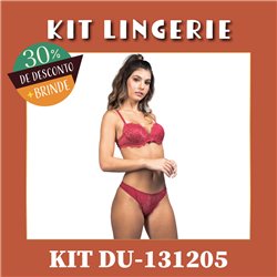 Kit Lingerie Duloren 131205+138205 Cereja 