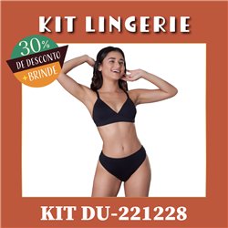 Kit Lingerie Duloren 221228+227228 Preto 