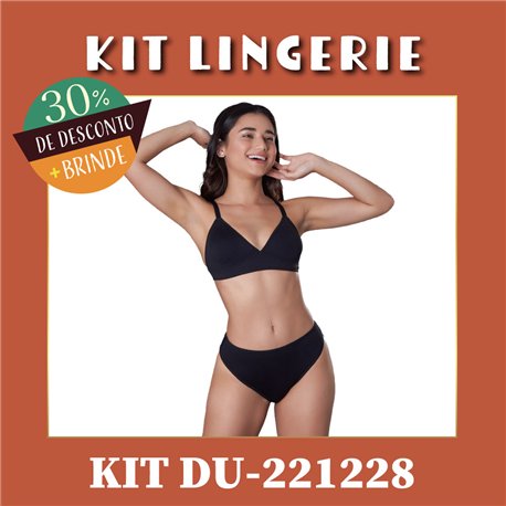 Kit Lingerie Duloren 221228+227228 Preto 