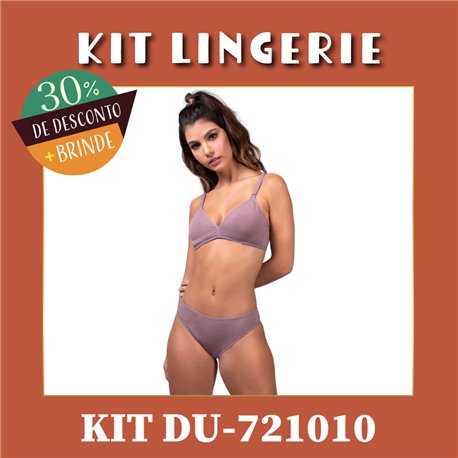 Kit Lingerie Duloren 721010+728010 Berinjela 