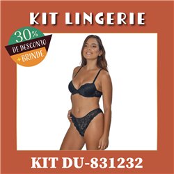 Kit Lingerie Duloren 831232+837232 Preto