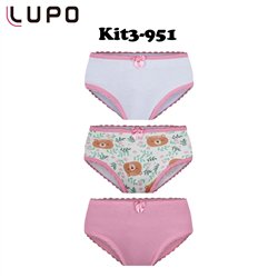 Lupo 18100-089 Kit 3 Calcinhas 